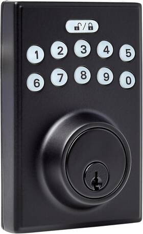 Pl1s4910 Amazon Basics Electronic Keypad Deadbolt Door Lock With Touch-control Keyless Ea