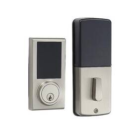 Amazonbasics 193598103601 Amazon Basics Grade 3 Electronic Touchscreen Deadbolt Door Lock - Satin Nickel
