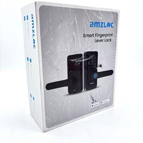 Umf602 Amzloc Black Ip65 Weatherproof Smart Fingerprint Keyless Lever Lock