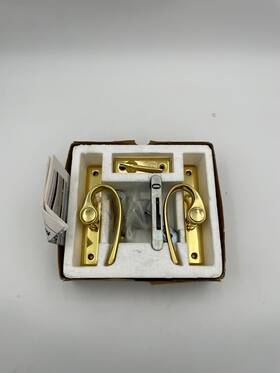 2565613 Andersen Door Hardware Interior Reachout Trim Set Curved Bright Brass