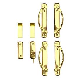 2565685 Andersen Newbury 4 Four Panel Gliding Door Hardware Set - Bright Brass