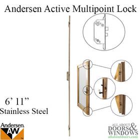 2579772 Andersen Active Multipoint Lock French Wood Hinged 611 Door Stainless Steel