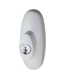 Andersen 716289090846 Tribeca Gliding Left Handed Door Lock Keyed Assembly White