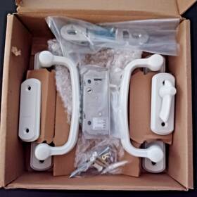 9007538 Andersen Albany 2-panel Gliding Door Hardware Set In White -aw Part#9007538