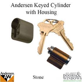 9007621 Andersen Door Keyed Cylinder With Housing Hinged Patio Albany Lock