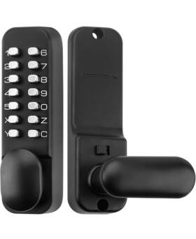 6206b Annfuz 100% Mechanical Keyless Door Locks With Keypad Combination Handle Black
