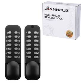Annfuz 7206b Full Mechanical Keyless Entry Keypad Door Knob Lock Double-sided Combination&han