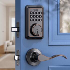 Apestellar 767461318036 Keyless Entry Door Lock With 2 Lever Handles - Electronic Keypad Deadbolt F