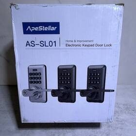 As-sl01 Apestellar Electronic Keypad Door Lock Lever Handle Satin Silver