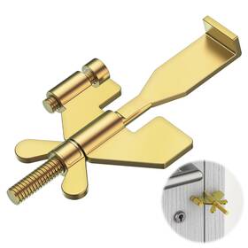 S18j01ls01103 Appacare 1 Pcs Gold Portable Door Lock Heavy-duty For Home