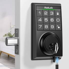 Apploki 680491101525 Smart Lock Electronic Keypad Deadbolt Keyless Entry Door Autolock 100 User