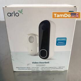 Vdb2k-100nas Arlo 2k Video Doorbell 2nd Gen Battery/wired Chime 2 Included White
