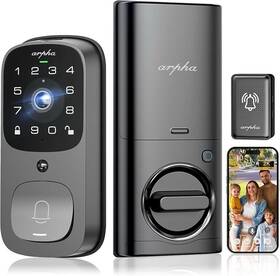 Al501 Arpha Wifi Smart Door Lock With Camera 5-in-1 Fingerprint Keyless Entry 2k