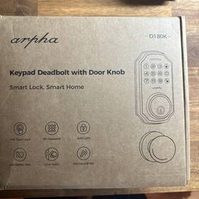 D180k Arpha Keyless Entry Door Lock With 2 Knobs - App Control Electronic Keypad Deadbo