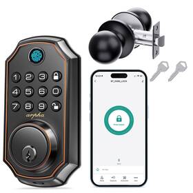 D280a Arpha H200 Keyless Fingerprint Smartdoorlock Anti-peeping Deadbolt App Handle Keypad