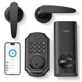 D280w-h Arpha Keyless Entry Door Deadbolt With Handle Set 5-in-1 Fingerprint