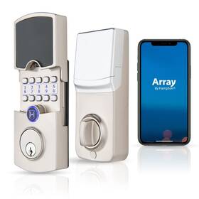23540-119 Array By Hampton Gen 2 Cooper Smart Lock For Front Door Satin Nickel - Deadbolt With Wifi Key
