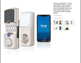23541-119 Array By Hampton Smart Door Lock - Satin Nickel