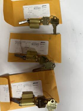 Arrow 96325600 Hotel H100 C Lock Cylinders Keyed 3 With 2keys Each. 04 Finish