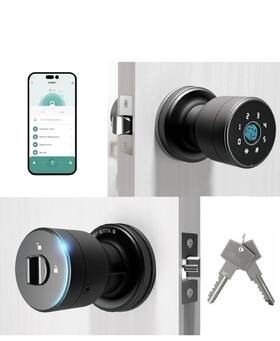 Es0001-01 Ast 4 In 1 Keyless Door Knob Smart Interior Snib Lock For Babyproof