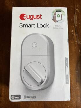 Aug-slo4-co3-so4 August Nib 3rd Edition Asl-3b Deadbolt Smart Lock Silver. Brand New