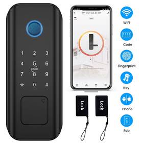 Jd-d07 Auoshi Security Smart Lock Fingerprint Door Latch Keyless Entry Wi-fi