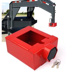 Apgtl-g4lw-rd Aupar Patent-designed Gooseneck Trailer Lock - Fit Most 7-inch Bottom Plate Coupler