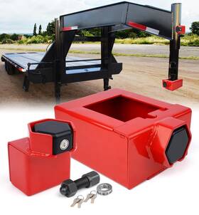 Aupar-gtls-001 Aupar Gooseneck Trailer Lock Fit For Most 7-inch Bottom Plate Couplers Patent Desi