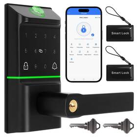 Sdl-1 B Bamberg Keypad Smart Door Lock With Handle Keyless Entry Deadbolt - Black