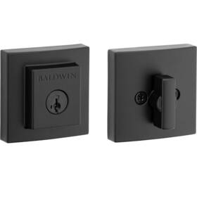 380sdb Baldwin Spyglass Single Cylinder Front Door Deadbolt Smartkey Re-key Matte Black