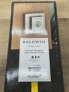 380sdb15s Baldwin Prestige Spyglass Deadbolt - Satin Nickel Read