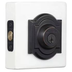 Baldwin 445035563503 Prestige Single Cylinder Venetian Bronze Arched Deadbolt Featuring Smartkey Secu