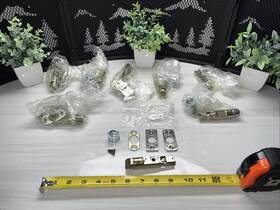46967-004 Baldwin 8 Kits Bulk Lot- Strike Kit With Hardware Cylinder Satin New