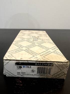 6301.003rls Baldwin 6301.003 Balwin Mortise Lock Privacy Function Polished Brass 2-3/4 Inch B.s