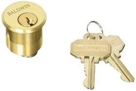 8323 Baldwin 723079104997 1-1/4 Inch Mortise Cylinder C Keyway Satin Brass And Brown