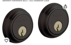 8021.112 Baldwin 8021 Double Cylinder Low Profile Deadbolt - Traditional Venetian Bronz