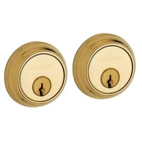 8021031 Baldwin Double Cylinder Deadbolt For 1-5/8 Inch Bore Hole Non-lacquered Bra