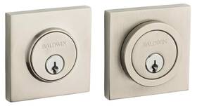8220.076 Baldwin Bladwin Contemporary Square Dead Bolt Single Cylinder Graphite Nickel