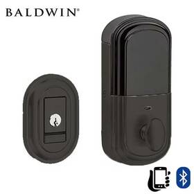 8231.112.b Baldwin Traditional Evolved Smart Bluetooth Deadbolt Lock - Brass