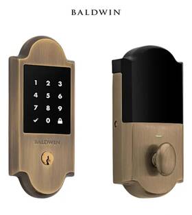 8235050 Baldwin Touchstone Boulder Standalone Deadbolt Satin Brass And Black