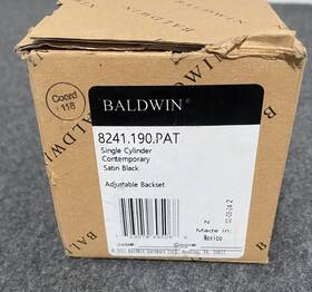 8241190pat Baldwin Contemporary One-sided Deadbolt - Satin Black Read