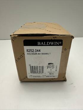 8252044 Baldwin Boulder Arched Single Cylinder Deadbolt -satin Brass