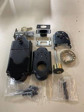 8252112ac1 Baldwin Venetian Bronze Keyless Single Cylinder Electronic Deadbolt