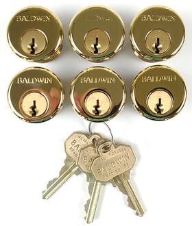 8321-003 Baldwin Single Function Mortise Locks Lot Of 6 Polished Brass New Read
