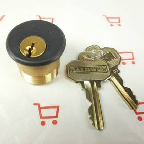 8323.190 Baldwin Brass Mortise Lock Cylinder Emht 1.25 Inch W 2 Keys 8323190 Black
