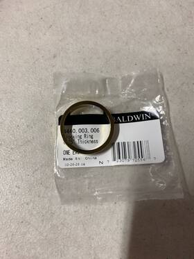 8440003006 Baldwin 1/4 Inch Blocking Ring Cylinder Collar - Polished Brass