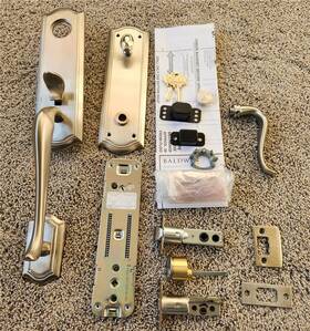 85337.056.lent Baldwin Bethpage Handle Set In Satin Nickel - New
