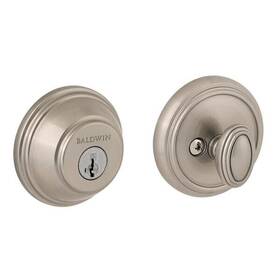 93800-008 Baldwin 883351346559 Round Deadbolt Satin Nickel Smartkey Security