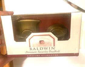 98212.452 Baldwin New Double Cylinder Security Deadbolt-tahoe Style-distressed Antique Nic