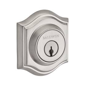 Dc.tad.260 Baldwin Double Cylinder Traditional Arch Deadbolt In Polished Chrome Finish